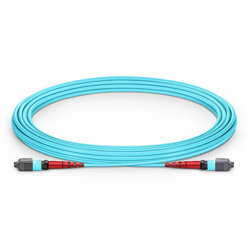 SFPS 7m (23ft) MTP® Jumper, MTP®-24 UPC (Female) to MTP®-24 UPC (Female), 24 Fibers, Multimode (OM3), Plenum (OFNP), 0.35dB Max, Type A, Aqua