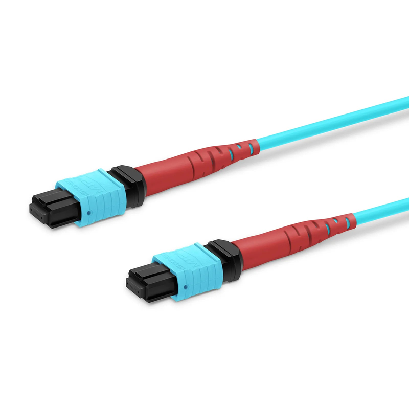 SFPS 7m (23ft) MTP® Jumper, MTP®-24 UPC (Female) to MTP®-24 UPC (Female), 24 Fibers, Multimode (OM3), Plenum (OFNP), 0.35dB Max, Type A, Aqua