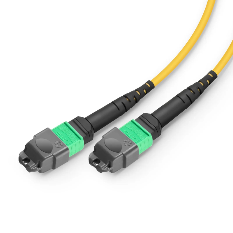 SFPS 5m (16ft) MTP® Breakout Cable, MTP®-24 APC (Female) to 2 x MTP®-12 APC (Female), 24 Fibers, Single Mode (OS2), Plenum (OFNP), 0.35dB Max, Type A, Yellow