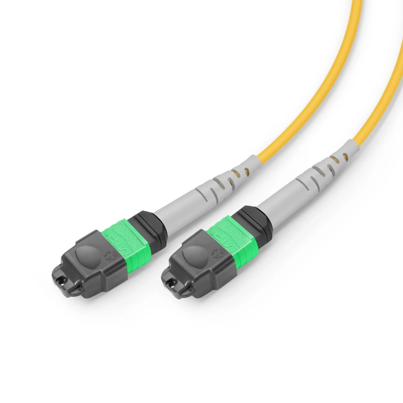 SFPS 1m (3ft) MMC Breakout Cable, MMC-16 APC (Female) to 2 x MTP®-8 APC (Female), 16 Fibers, Single Mode (OS2), Plenum (OFNP), 0.35dB Max, Jumper Polarity, Yellow