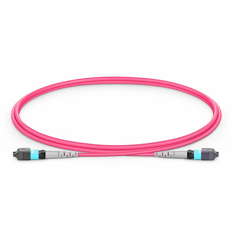 SFPS 1m (3ft) MTP® Jumper, MTP®-8 UPC (Female) to MTP®-8 UPC (Female), 8 Fibers, Multimode (OM4), Plenum (OFNP), 0.35dB Max, Type B, Magenta