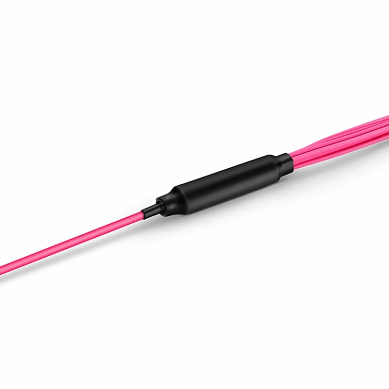 SFPS 10m (33ft) MTP® Harness, MTP®-8 UPC (Female) to 4 x LC UPC Duplex, 8 Fibers, Multimode (OM4), Plenum (OFNP), 0.35dB Max, Type B, Magenta