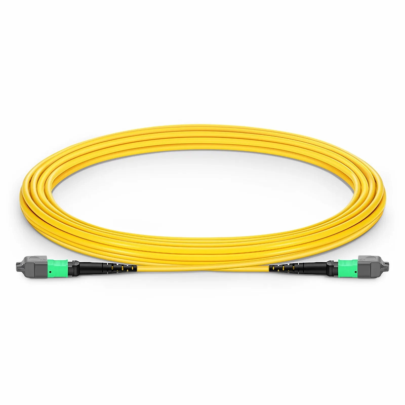 SFPS 5m (16ft) MTP® Jumper, MTP®-16 APC (Female) to MTP®-16 APC (Female), 16 Fibers, Multimode (OM4), Plenum (OFNP), 0.35dB Max, Crossover, Magenta
