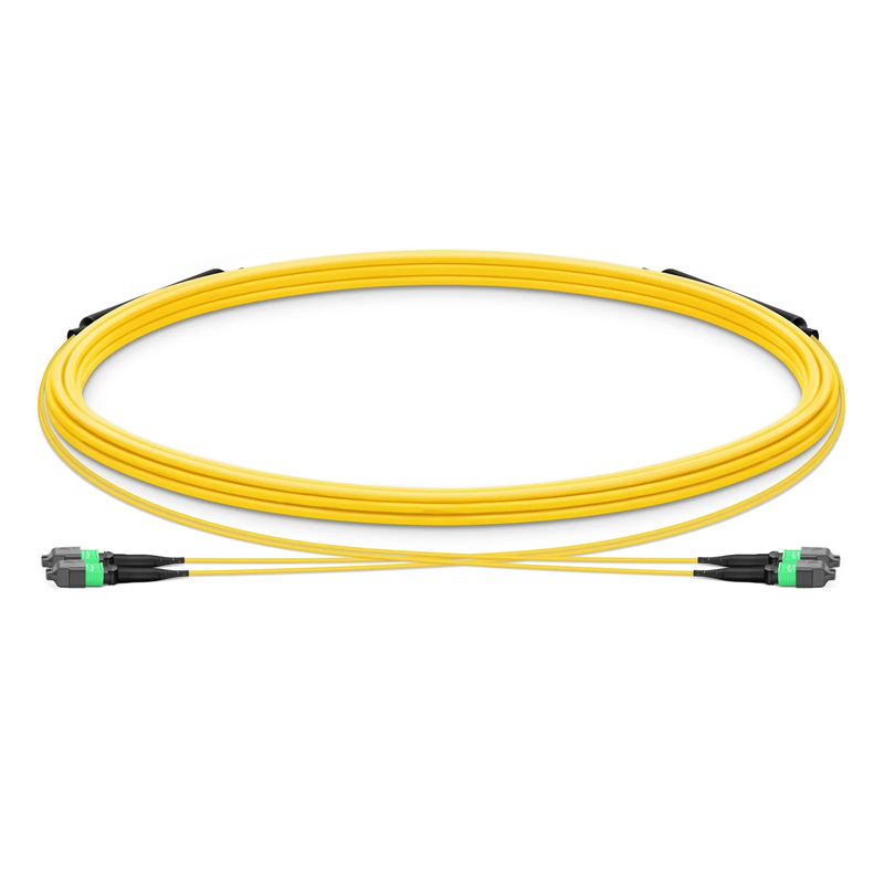SFPS 5m (16ft) MTP® Trunk Cable, MTP®-12 APC (Female) to MTP®-12 APC (Female), 24 Fibers, Single Mode (OS2), Plenum (OFNP), 0.35dB Max, Type B, Double Jacket, Yellow