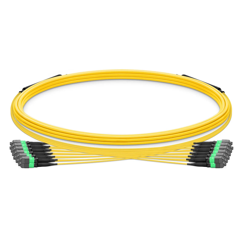 SFPS 5m (16ft) MTP® Trunk Cable, MTP®-12 APC (Female) to MTP®-12 APC (Female), 144 Fibers, Single Mode (OS2), Plenum (OFNP), 0.35dB Max, Type B, Double Jacket, Yellow