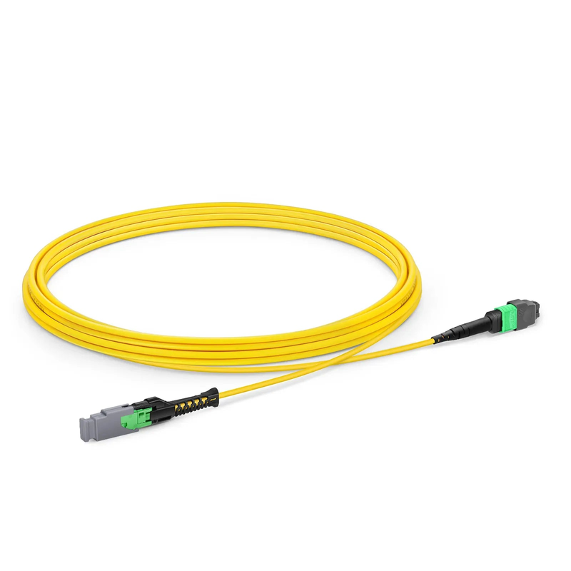 SFPS 3m (10ft) MMC Jumper, MMC-16 APC (Female) to MTP®-16 APC (Female), 16 Fibers, Single Mode (OS2), Plenum (OFNP), 0.35dB Max, Jumper Polarity, Yellow