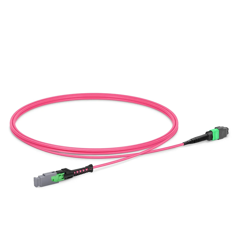 SFPS 1m (3ft) MMC Jumper, MMC-16 APC (Female) to MTP®-16 APC (Female), 16 Fibers, Multimode (OM4), Plenum (OFNP), 0.35dB Max, Jumper Polarity, Magenta