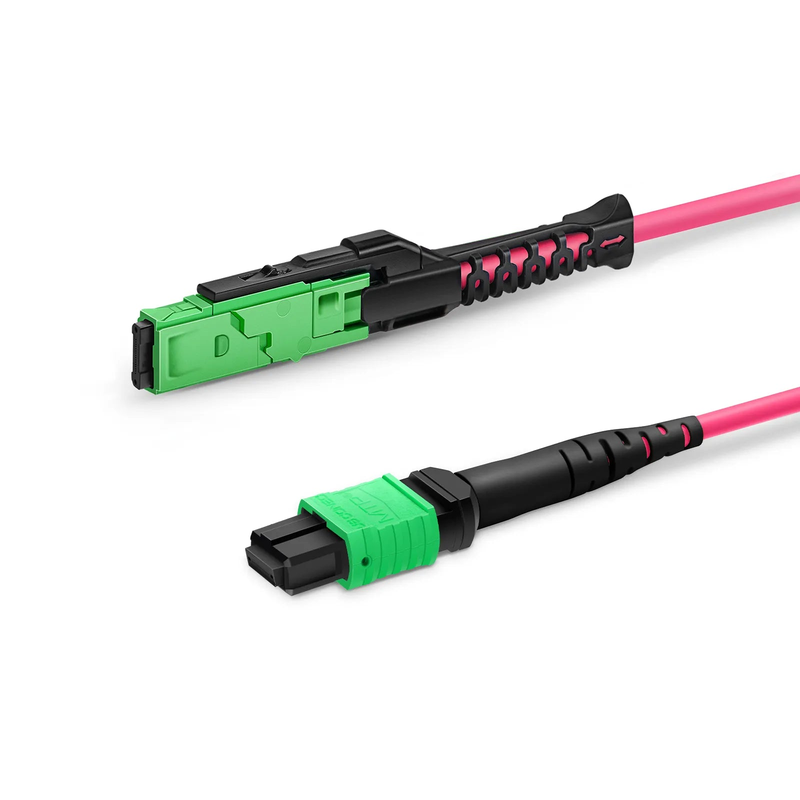 SFPS 1m (3ft) MMC Jumper, MMC-16 APC (Female) to MTP®-16 APC (Female), 16 Fibers, Multimode (OM4), Plenum (OFNP), 0.35dB Max, Jumper Polarity, Magenta