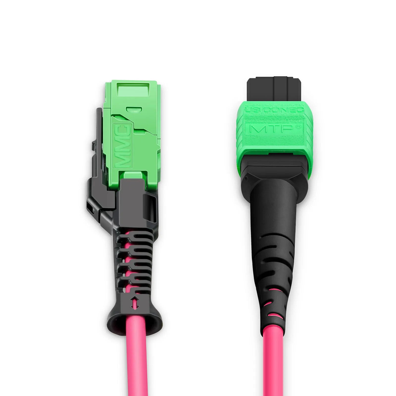 SFPS 1m (3ft) MMC Jumper, MMC-16 APC (Female) to MTP®-16 APC (Female), 16 Fibers, Multimode (OM4), Plenum (OFNP), 0.35dB Max, Jumper Polarity, Magenta