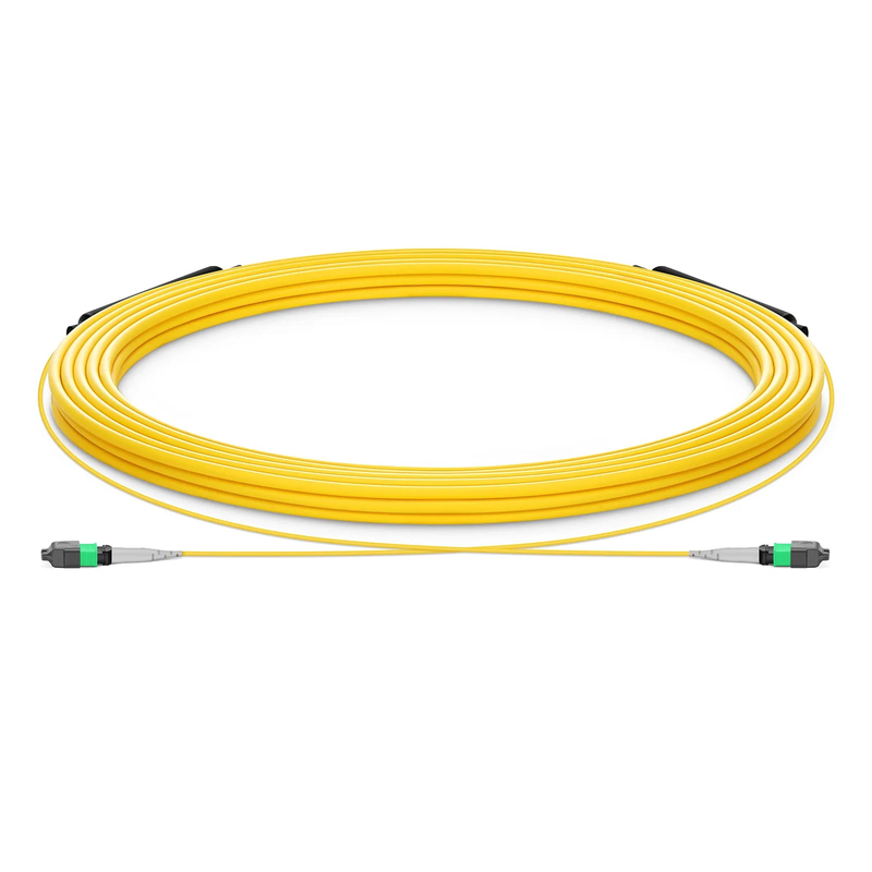 SFPS 30m (98ft) MTP® Trunk Cable, MTP®-8 APC (Male) to MTP®-8 APC (Male), 8 Fibers, Single Mode (OS2), Plenum (OFNP), 0.35dB Max, Type B, Double Jacket, Yellow