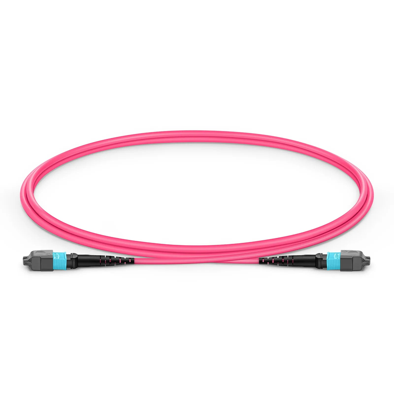 SFPS 1m (3ft) MTP® Jumper, MTP®-12 UPC (Female) to MTP®-12 UPC (Male), 12 Fibers, Multimode (OM4), Plenum (OFNP), 0.35dB Max, Type A, Magenta