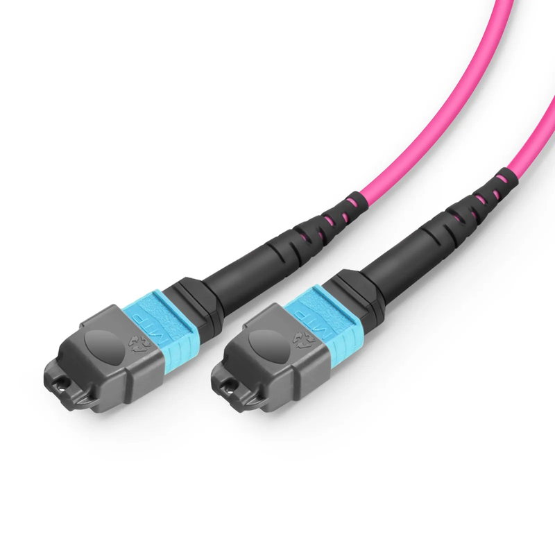 SFPS 3m (10ft) MTP® Breakout Cable, MTP®-24 UPC (Female) to 2 x MTP®-12 UPC (Female), 24 Fibers, Multimode (OM4), Plenum (OFNP), 0.35dB Max, Type A, Magenta