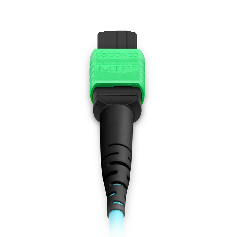 SFPS 1m (3ft) MTP® Jumper, MTP®-16 APC (Female) to MTP®-16 APC (Female), 16 Fibers, Multimode (OM3), Plenum (OFNP), 0.35dB Max, Crossover, Aqua