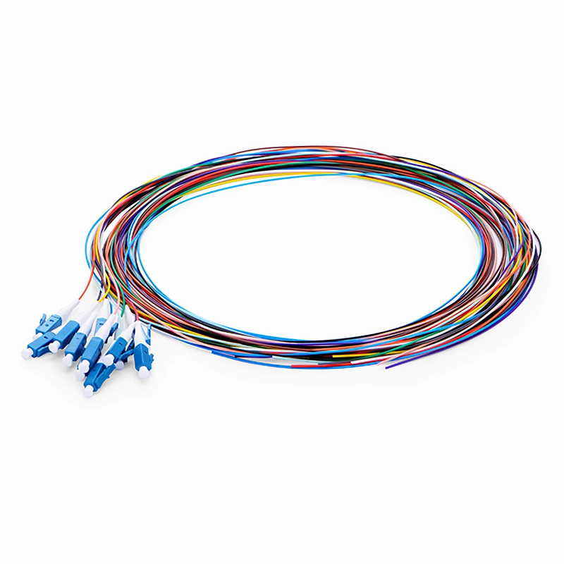 SFPS 1m (3ft) Fiber Pigtail, LC UPC to Unterminated, Simplex, OM3 Multimode, PVC (Unrated), 0.9mm, Aqua