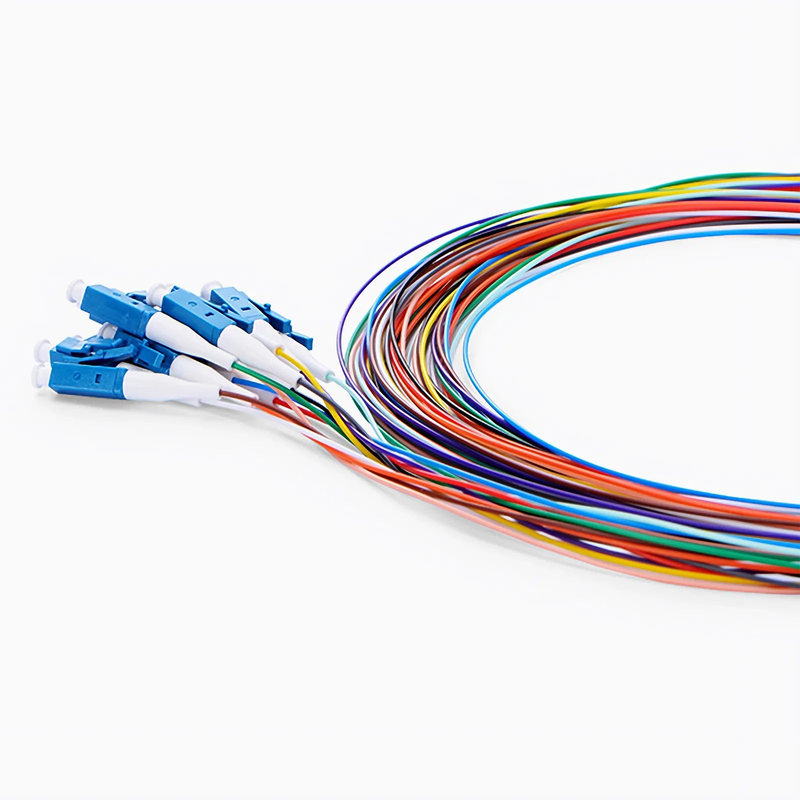 SFPS 1m (3ft) Fiber Pigtail, LC UPC to Unterminated, Simplex, OM3 Multimode, PVC (Unrated), 0.9mm, Aqua