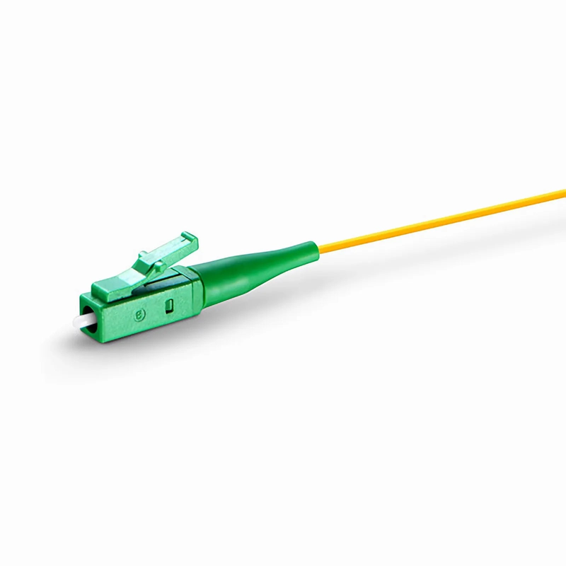 SFPS 1m (3ft) Fiber Pigtail, LC APC to Unterminated, Simplex, OS2 Single Mode, PVC (Unrated), 0.9mm, Yellow