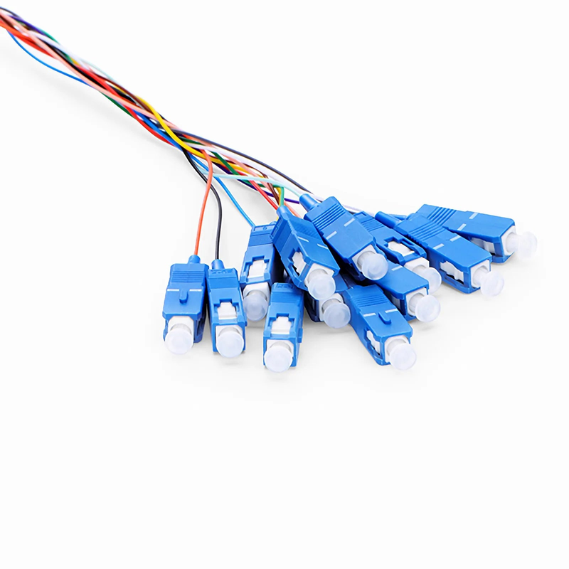 SFPS 1.5m (5ft) Fiber Pigtail, SC UPC to Unterminated, 12 Fibers, Bunch, OS2 Single Mode, PVC (Unrated), 0.9mm, Yellow