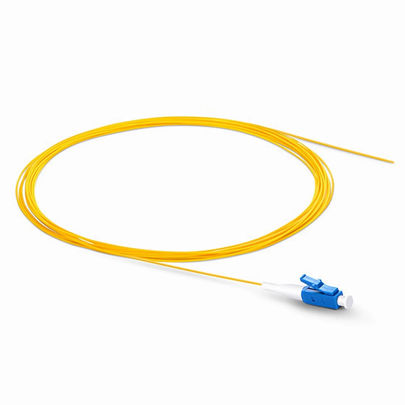 SFPS 1m (3ft) Fiber Pigtail, LC UPC to Unterminated, Simplex, OS2 Single Mode, PVC (Unrated), 0.9mm, Yellow