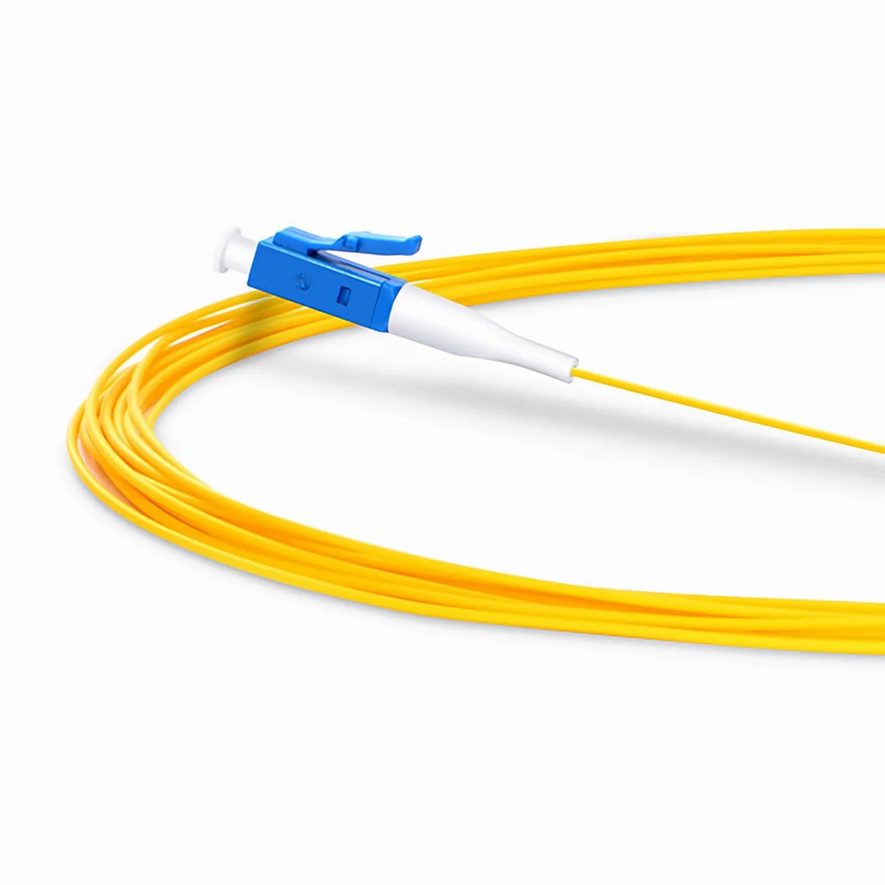 SFPS 1m (3ft) Fiber Pigtail, LC UPC to Unterminated, Simplex, OS2 Single Mode, PVC (Unrated), 0.9mm, Yellow