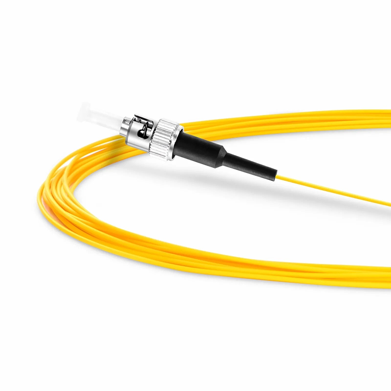 SFPS 2m (7ft) Fiber Pigtail, ST UPC to Unterminated, Simplex, OS2 Single Mode, PVC (Unrated), 0.9mm, Yellow