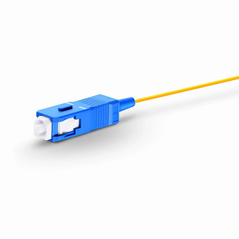 SFPS 1m (3ft) Fiber Pigtail, SC UPC to Unterminated, Simplex, OS2 Single Mode, PVC (Unrated), 0.9mm, Yellow