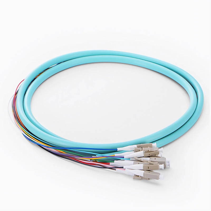 SFPS 1.5m (5ft) Fiber Pigtail, LC UPC to Unterminated, 12 Fibers, Bunch, OS2 Single Mode, PVC (Unrated), 0.9mm, Yellow