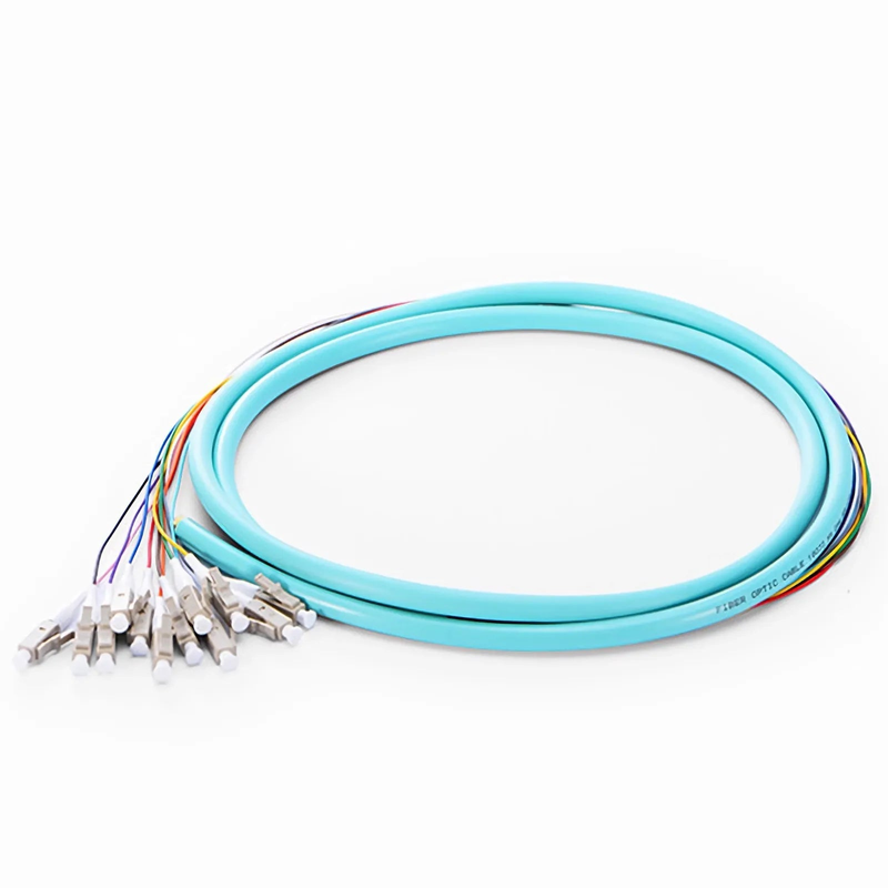 SFPS 1.5m (5ft) Fiber Pigtail, LC UPC to Unterminated, 12 Fibers, Bunch, OS2 Single Mode, PVC (Unrated), 0.9mm, Yellow