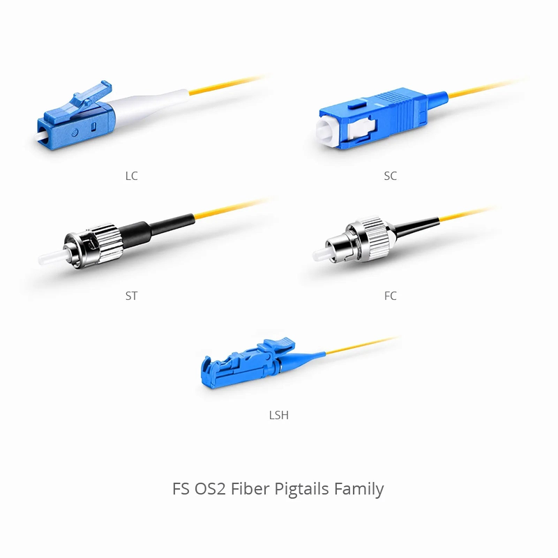 SFPS 1m (3ft) Fiber Pigtail, SC UPC to Unterminated, Simplex, OS2 Single Mode, PVC (Unrated), 0.9mm, Yellow