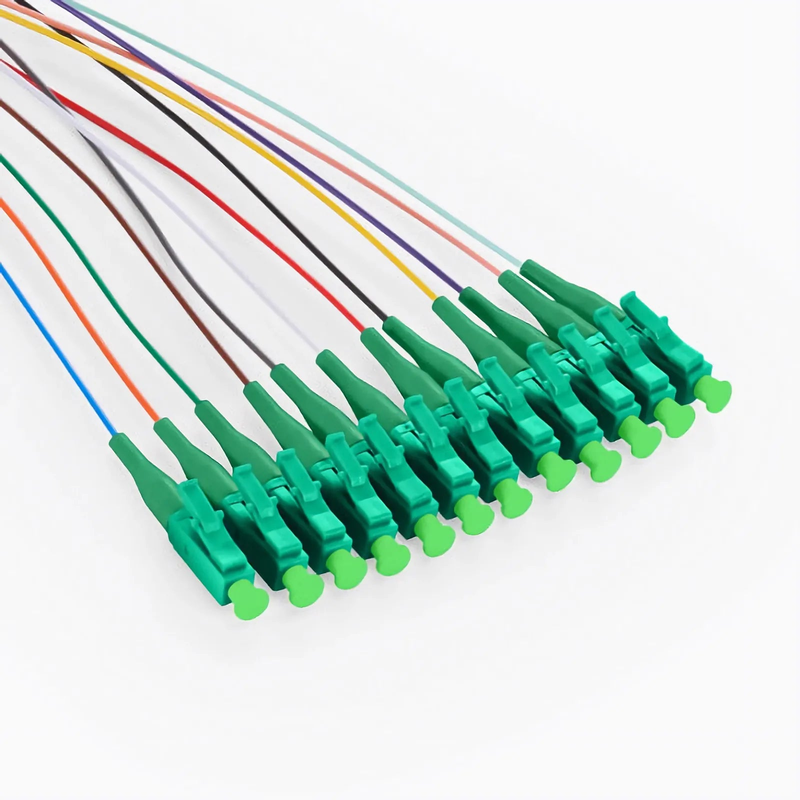 SFPS 1.5m (5ft) Fiber Pigtail, LC APC to Unterminated, 12 Fibers, Bunch, OS2 Single Mode, PVC (Unrated), 0.9mm, Yellow