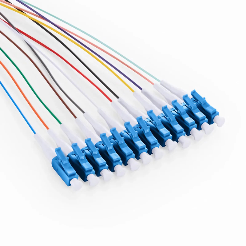 SFPS 1.5m (5ft) Fiber Pigtail, LC UPC to Unterminated, 12 Fibers, Bunch, OS2 Single Mode, PVC (Unrated), 0.9mm, Yellow