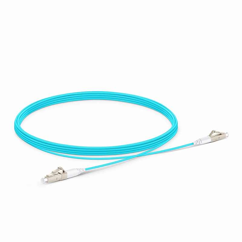 SFPS 5m (16ft) Fiber Patch Cable, 1 Fiber, LC UPC Simplex to LC UPC Simplex, Multimode (OM4), Riser (OFNR), 1.2mm, Tight-Buffered, Aqua