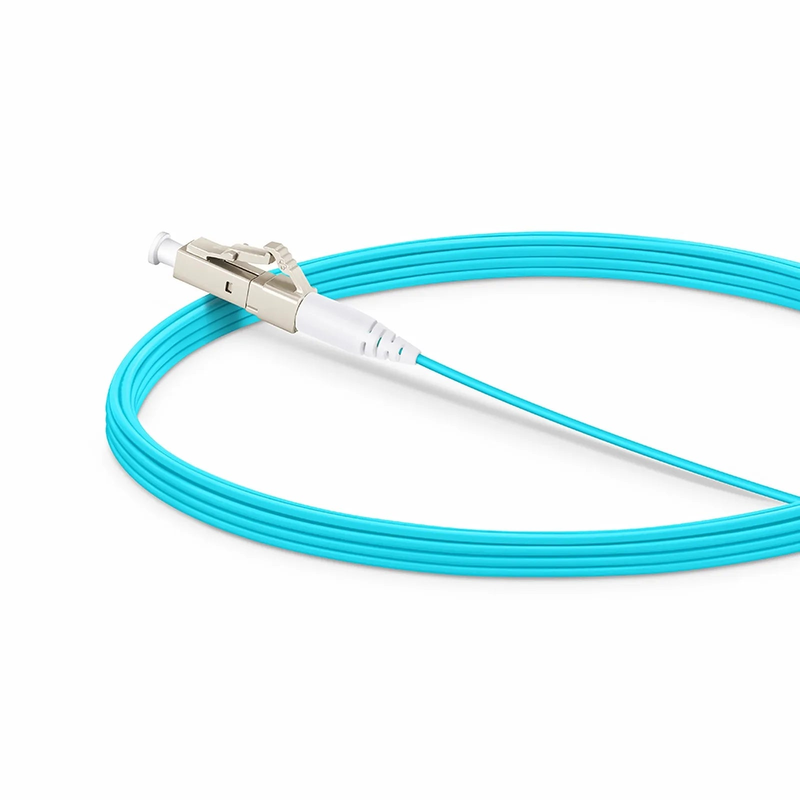 SFPS 5m (16ft) Fiber Patch Cable, 1 Fiber, LC UPC Simplex to LC UPC Simplex, Multimode (OM4), Riser (OFNR), 1.2mm, Tight-Buffered, Aqua