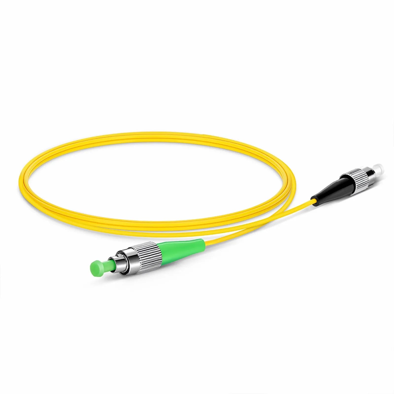 SFPS 1m (3ft) Fiber Patch Cable, 1 Fiber, FC APC Simplex to FC UPC Simplex, Single Mode (OS2), Riser (OFNR), 2.0mm, Tight-Buffered, Yellow