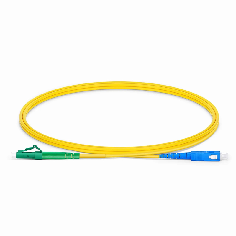SFPS 1m (3ft) Fiber Patch Cable, 1 Fiber, LC APC Simplex to SC UPC Simplex, Single Mode (OS2), Riser (OFNR), 2.0mm, Tight-Buffered, Yellow