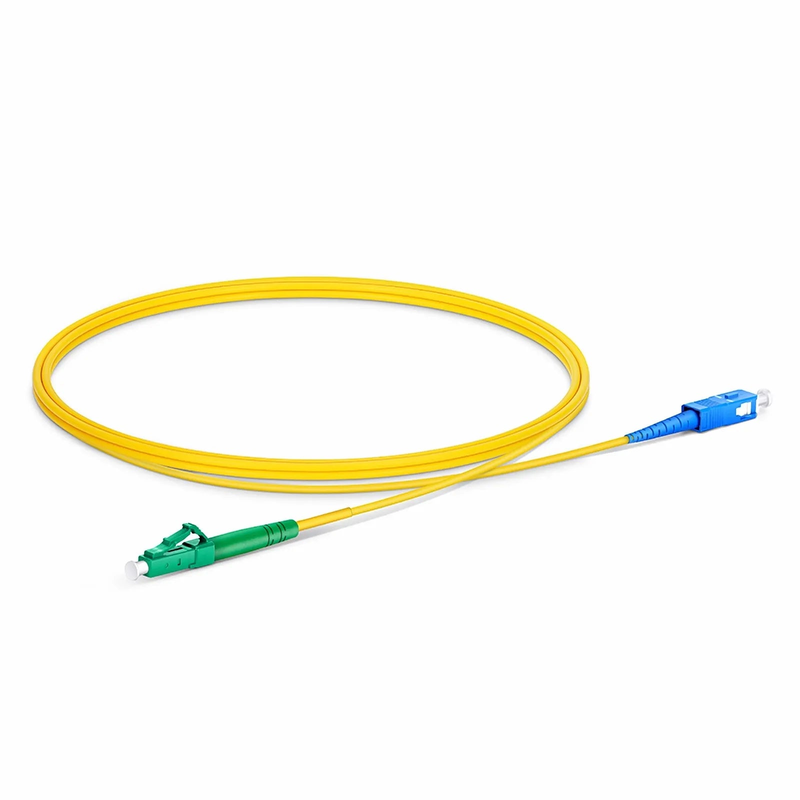 SFPS 1m (3ft) Fiber Patch Cable, 1 Fiber, LC APC Simplex to SC UPC Simplex, Single Mode (OS2), Riser (OFNR), 2.0mm, Tight-Buffered, Yellow