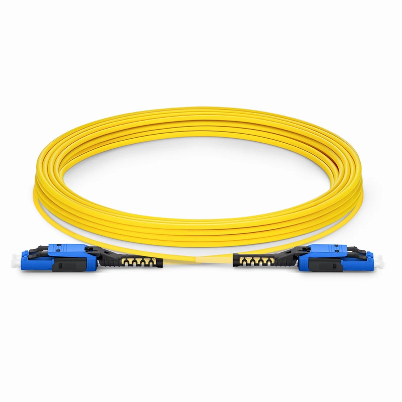 SFPS 20m (66ft) Fiber Patch Cable, 2 Fibers, LC UPC Duplex to LC UPC Duplex Standard Clip Uniboot, Single Mode (OS2), Riser (OFNR), 2.0mm, Yellow