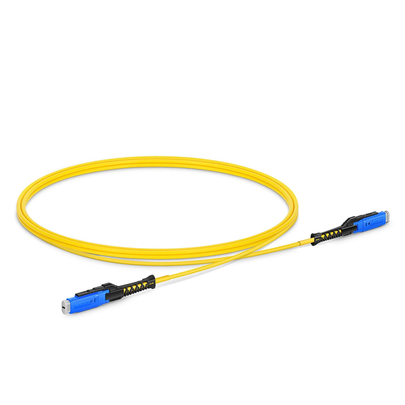 SFPS 1m (3ft) Fiber Patch Cable, 2 Fibers, MDC UPC Duplex to MDC UPC Duplex Uniboot, Single Mode (OS2), Riser (OFNR), 2.0mm, Yellow, for 100/400/800G Network Connection