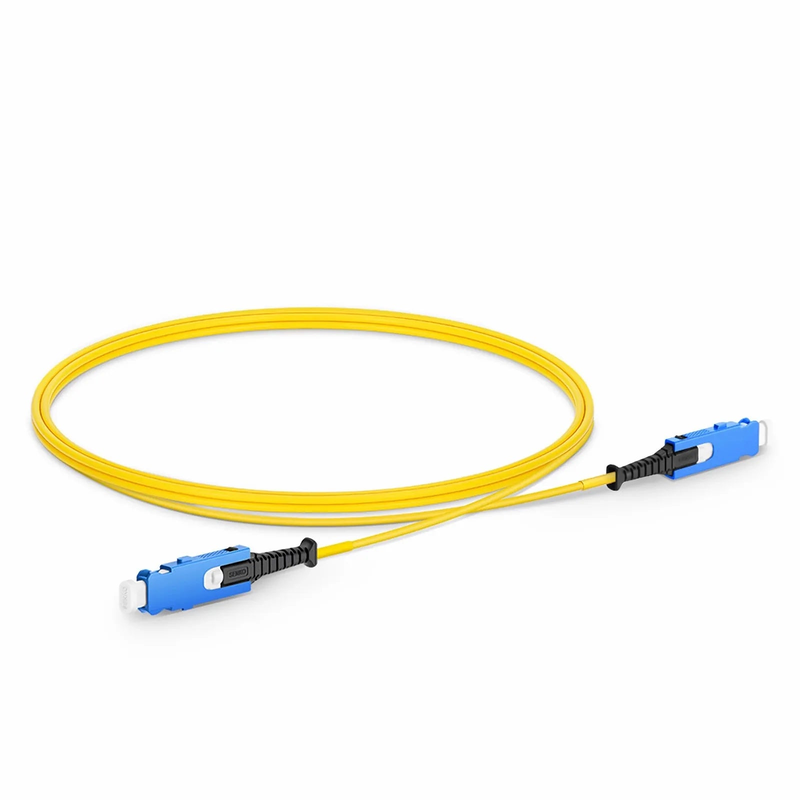 SFPS 1m (3ft) Fiber Patch Cable, 2 Fibers, SN UPC Duplex to SN UPC Duplex Uniboot, Single Mode (OS2), Riser (OFNR), 1.6mm, Yellow, for 400G Network Connection