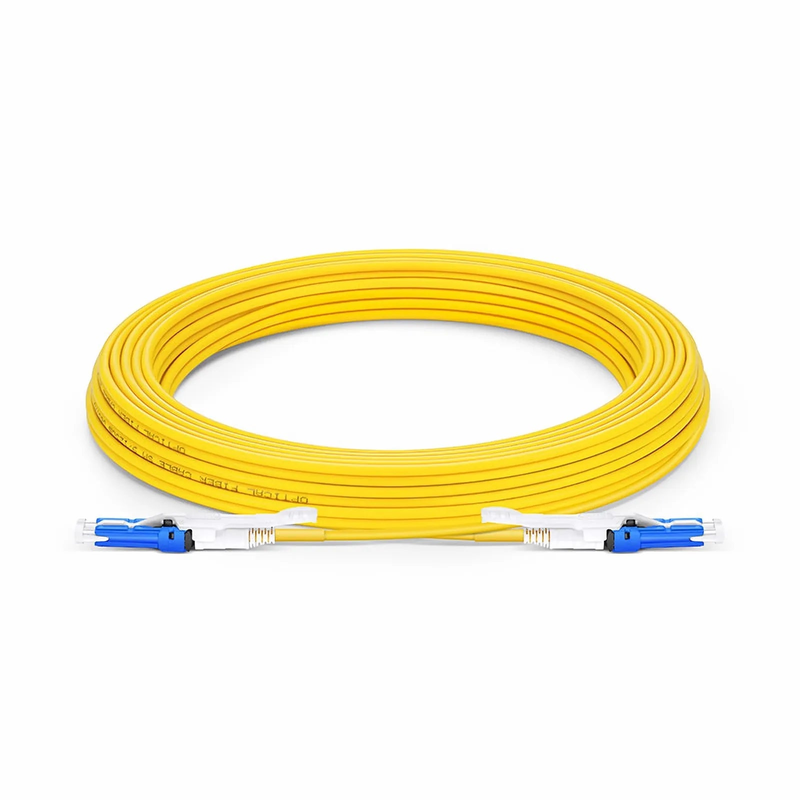 SFPS 10m (33ft) Fiber Patch Cable, 2 Fibers, CSA UPC Duplex to CSA UPC Duplex Uniboot, Single Mode (OS2), Riser (OFNR), 2.0mm, Yellow, for 200/400G Network Connection