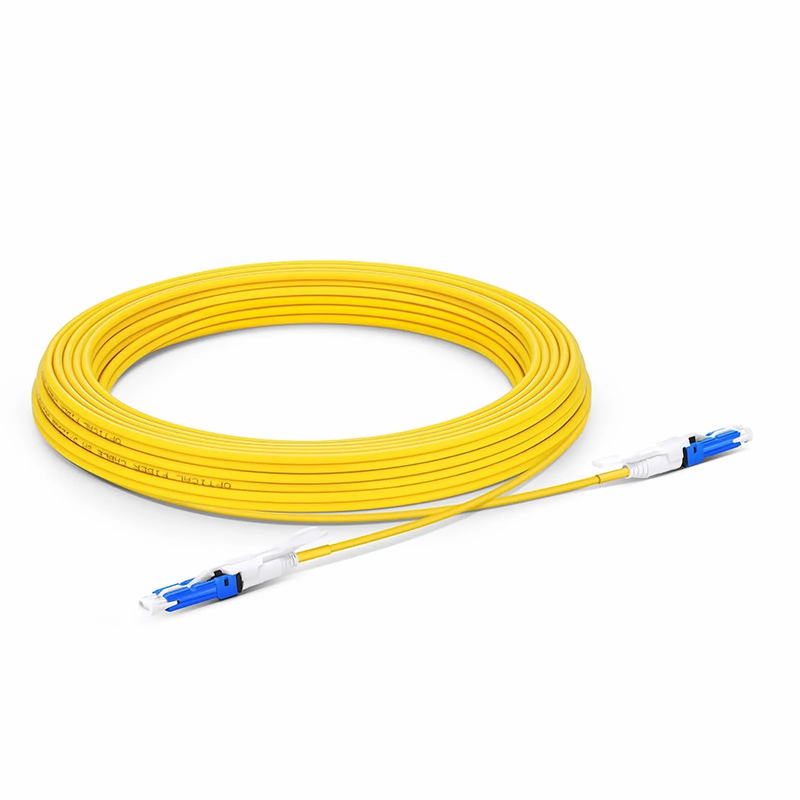 SFPS 10m (33ft) Fiber Patch Cable, 2 Fibers, CSA UPC Duplex to CSA UPC Duplex Uniboot, Single Mode (OS2), Riser (OFNR), 2.0mm, Yellow, for 200/400G Network Connection
