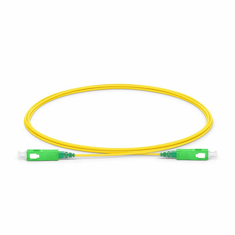 SFPS 2m (7ft) Fiber Patch Cable, 1 Fiber, SC APC Simplex to SC APC Simplex, Single Mode (OS2), Riser (OFNR), 1.2mm, Tight-Buffered, Yellow