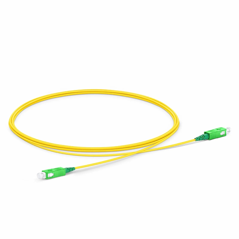 SFPS 2m (7ft) Fiber Patch Cable, 1 Fiber, SC APC Simplex to SC APC Simplex, Single Mode (OS2), Riser (OFNR), 1.2mm, Tight-Buffered, Yellow