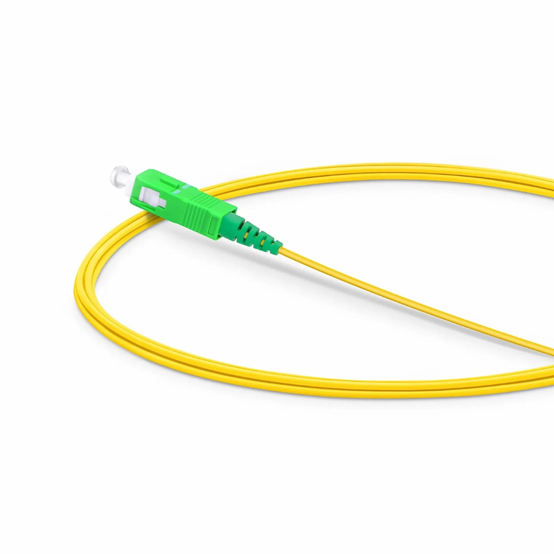 SFPS 2m (7ft) Fiber Patch Cable, 1 Fiber, SC APC Simplex to SC APC Simplex, Single Mode (OS2), Riser (OFNR), 1.2mm, Tight-Buffered, Yellow