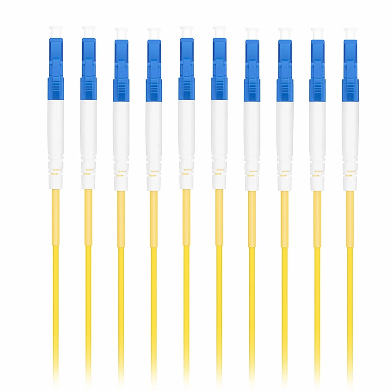 SFPS 2m (7ft) Fiber Patch Cable, 1 Fiber, LC UPC Simplex to LC UPC Simplex, Single Mode (OS2), Riser (OFNR), 2.0mm, Tight-Buffered, Yellow, 10 Pcs/Pack