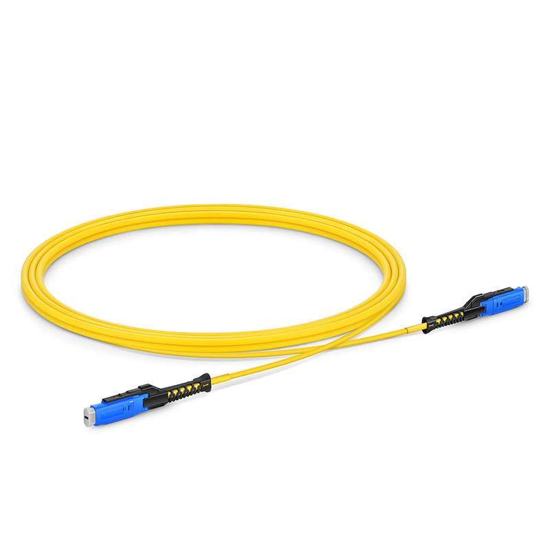 SFPS 2m (7ft) Fiber Patch Cable, 2 Fibers, MDC UPC Duplex to MDC UPC Duplex Uniboot, Single Mode (OS2), Riser (OFNR), 2.0mm, Yellow, for 100/400/800G Network Connection