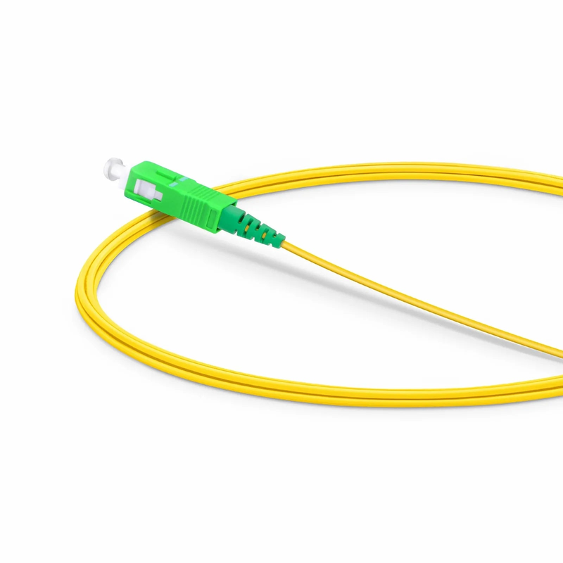 SFPS 2m (7ft) Fiber Patch Cable, 1 Fiber, LC APC Simplex to SC APC Simplex, Single Mode (OS2), Riser (OFNR), 1.2mm, Tight-Buffered, Yellow