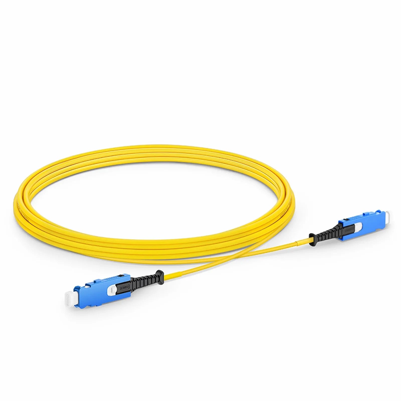 SFPS 3m (10ft) Fiber Patch Cable, 2 Fibers, SN UPC Duplex to SN UPC Duplex Uniboot, Single Mode (OS2), Riser (OFNR), 1.6mm, Yellow, for 400G Network Connection