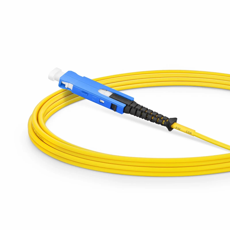 SFPS 3m (10ft) Fiber Patch Cable, 2 Fibers, SN UPC Duplex to SN UPC Duplex Uniboot, Single Mode (OS2), Riser (OFNR), 1.6mm, Yellow, for 400G Network Connection