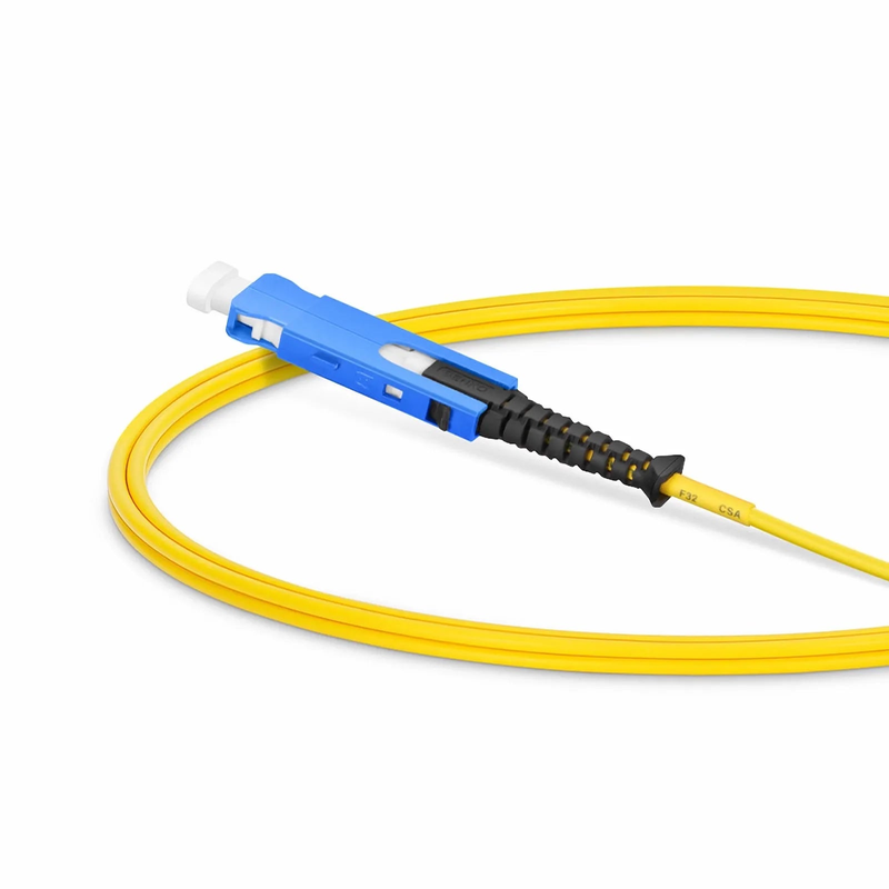 SFPS 1m (3ft) Fiber Patch Cable, 2 Fibers, SN UPC Duplex to SN UPC Duplex Uniboot, Single Mode (OS2), Riser (OFNR), 1.6mm, Yellow, for 400G Network Connection