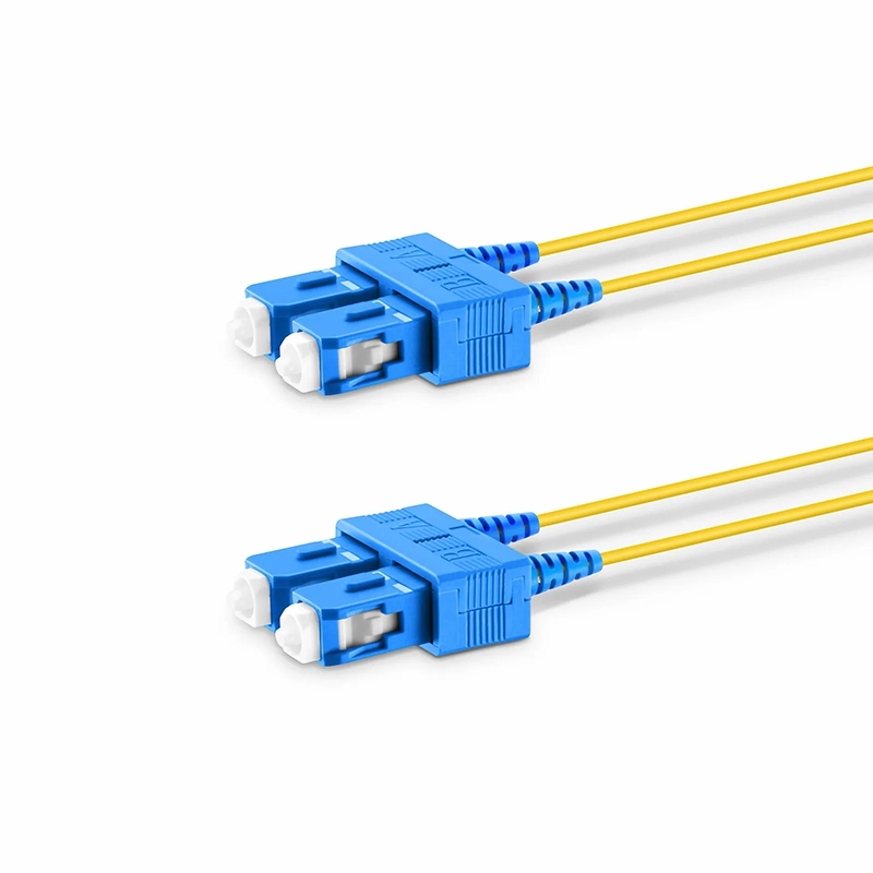 SFPS 2m (7ft) Fiber Patch Cable, 2 Fibers, SC UPC Duplex to SC UPC Duplex, Single Mode (OS2), Riser (OFNR), 1.2mm, Tight-Buffered, Yellow